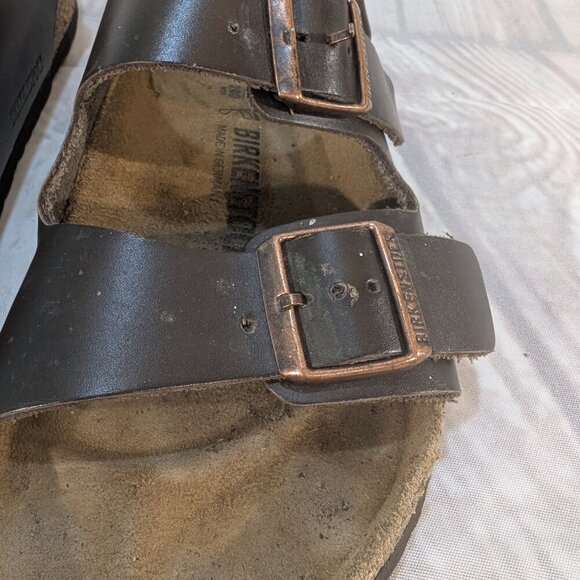 Birkenstock Milano Dark Brown Leather Sandals Size 43 Regular - Picture 4 of 10